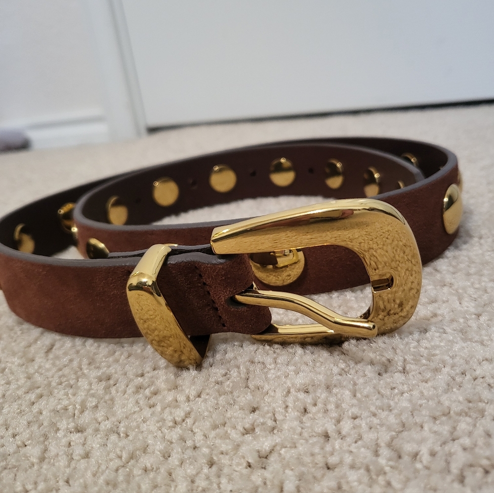 Madewell Western Belt Suede Dome Studs XS - Picture 2 of 5